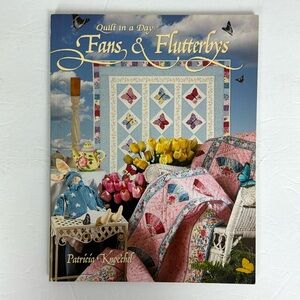 Fans & Flutterbys Quilt in a Day Pattern Book 2002 butterfly cottagecore sewing